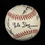 1973 Multi Signed Baseball w/13 Sigs. Incl. Howard Cosell Gale Sayers - JSA