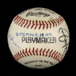 1973 Multi Signed Baseball w/13 Sigs. Incl. Howard Cosell Gale Sayers - JSA