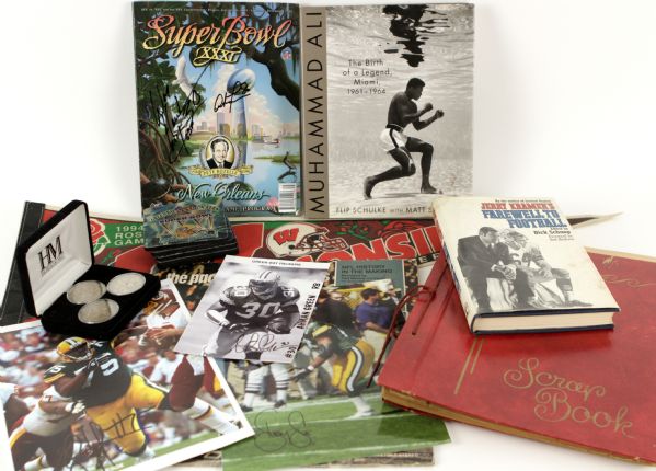 1960s-90s Green Bay Packers Collection & Other Sports Mementos Muhammad Ali Book 