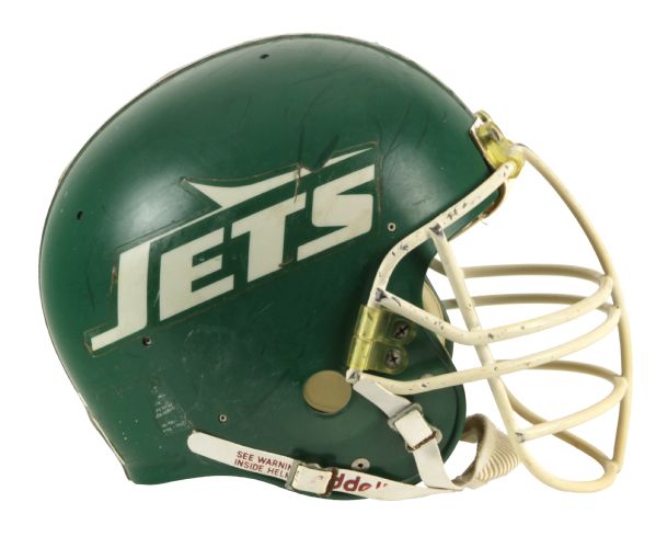 1986 Tom Baldwin New York Jets Game Worn Helmet  (Scott Waters/MEARS LOA) 