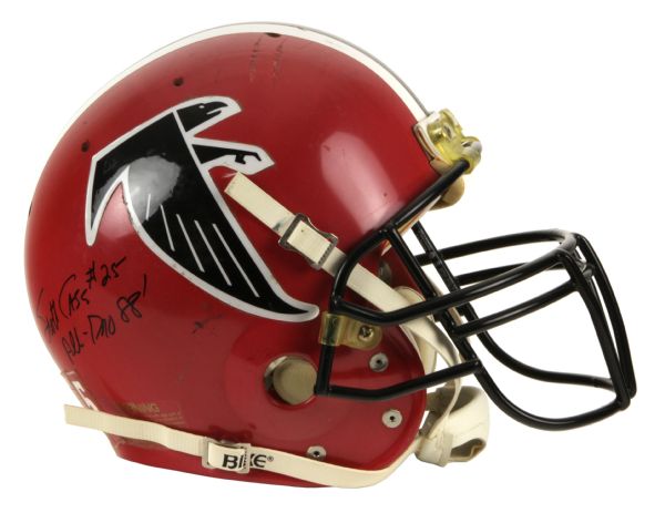 1984-87 Scott Case Atlanta Falcons Game Worn Signed Helmet (Scott Waters/MEARS LOA/JSA)