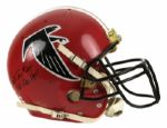 1984-87 Scott Case Atlanta Falcons Game Worn Signed Helmet (Scott Waters/MEARS LOA/JSA)