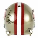 1986-88 Jerry Rice San Francisco 49ers Game Worn Signed Helmet (Scott Waters/MEARS LOA/JSA) Finest Example Known!