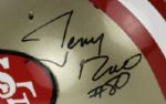1986-88 Jerry Rice San Francisco 49ers Game Worn Signed Helmet (Scott Waters/MEARS LOA/JSA) Finest Example Known!