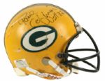 1980-87 Paul Coffman Green Bay Packers Game Worn Signed Helmet (Scott Waters/MEARS LOA/JSA)