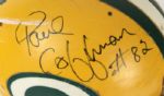 1980-87 Paul Coffman Green Bay Packers Game Worn Signed Helmet (Scott Waters/MEARS LOA/JSA)