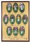 2000 Riders Up 24" x 35" Signed Jockey Signed Print Display - 10 Sigs. Incl. Pat Day & Others - JSA 