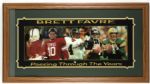 2000s Brett Favre Green Bay Packers Signed Passing Through The Years 44" x 24" Display - Favre Hologram & JSA 