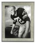 1958 Ray Nitschke Green Bay Packers Signed 20" x 24" Photo Display Wearing #72 21/72 "H.o.f 1978"- JSA 