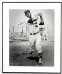 1950s Hank Aaron Milwaukee Braves Signed 20 1/4" x 24 1/2" Photo Display - JSA 