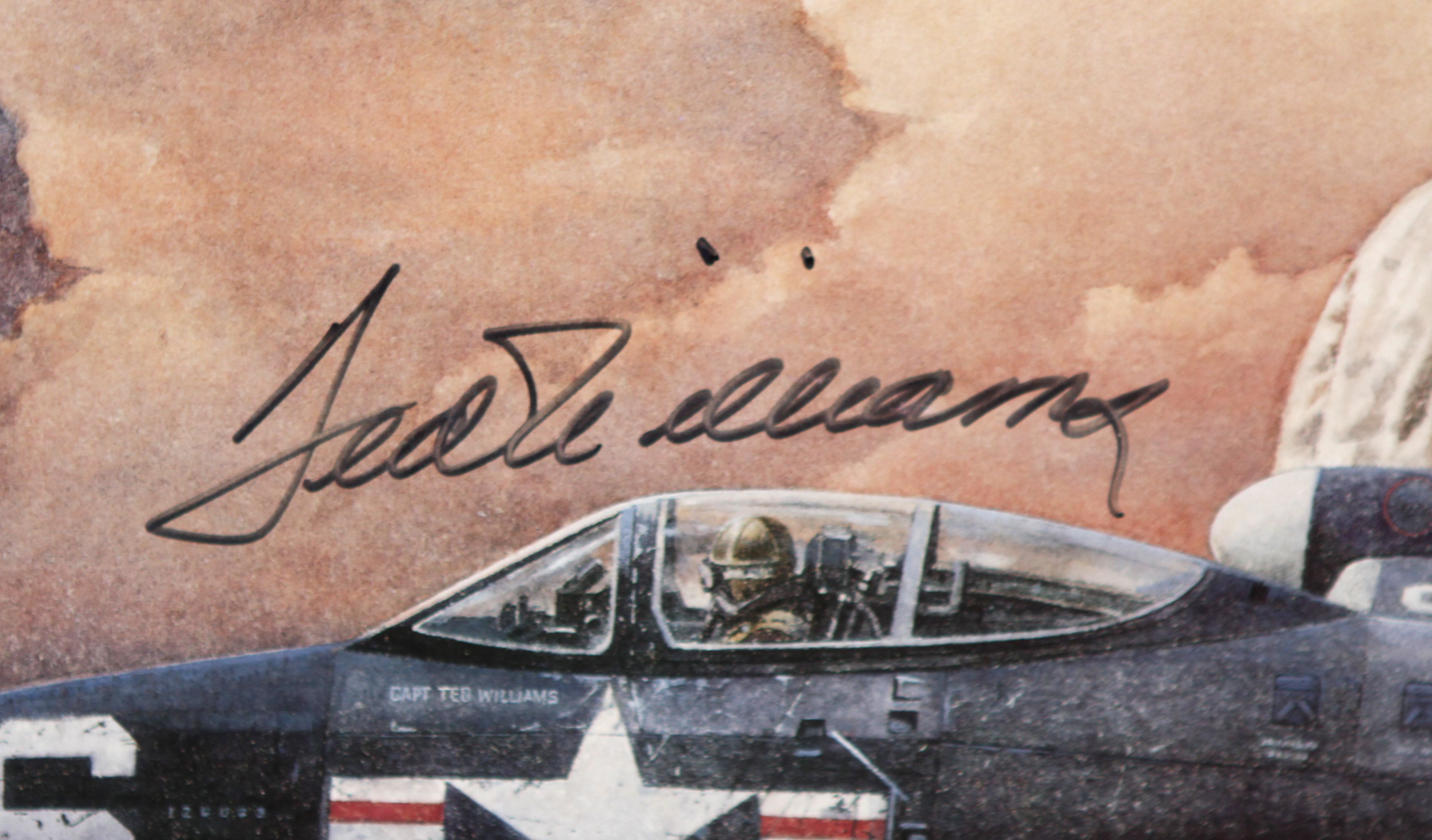 Ted Williams USMC Fighter Pilot Printed Autograph Red Sox Photo 5x7 