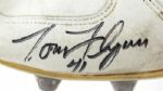 1984-86 Tom Flynn Green Bay Packers Game Worn Signed Cleats (Scott Waters/MEARS LOA/JSA)