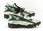 1995-98 Travis Jervey Green Bay Packers Game Worn Signed Cleats - MEARS Auction LOA & JSA 