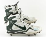 1997-99 Jeff Thomason Green Bay Packers Game Worn Signed Cleats - MEARS Auction LOA & JSA 