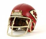 1980s Kansas City Chiefs Game Worn Helmet - MEARS Auction LOA