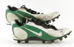 1997-98 Roell Preston Green Bay Packers Game Worn Signed Cleats - MEARS Auction LOA & JSA 