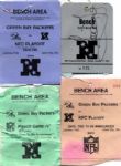 1997-98 Green Bay Packer Playoff Game Sideline Passes - Lot of 4