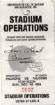 1994 Green Bay Packers Atlanta Falcons Sideline Pass Last County Stadium Game - Brett Favre Game Winning TD Run (Scott Waters LOA)