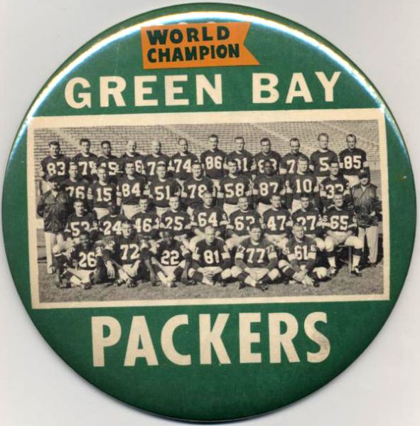 1961 World Champion Green Bay Packers 6" Button