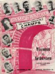 1952 Wisconsin Badgers Northwestern Wildcats Homecoming Game Program