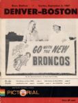 1967 Denver Broncos Boston Patriots AFL Game Program
