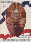 1941 Green Bay Packers Cleveland Rams Game Program