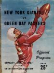 1957 Green Bay Packers New York Giants Game Program