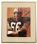 1990s Ray Nitschke Green Bay Packers Signed 8" x 10" Photo Display - JSA Ray