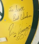 1981-84 Rich Wingo Green Bay Packers Game Worn Signed Helmet (Scott Waters/MEARS LOA/JSA)