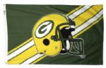 1980s-90s Ray Nitschke Jerry Kramer Frank Winters & Mark Chmura Green Bay Packers Signed 57" x 33 1/2" Flag - JSA 