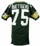 1985-88 Ken Ruettgers Green Bay Packers Game Worn Durene Jersey (Scott Waters/MEARS LOA)