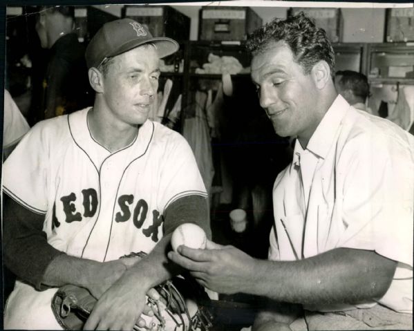 1955 Rocky Marciano Sammy White Boston Red Sox "Boston Herald Archives" Original 7.5" x 9.5" Photo (BH Archives Hologram/MEARS LOA)