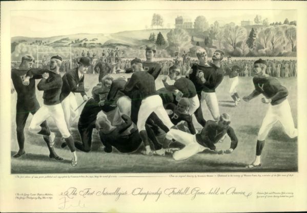 1930 First Intercollegiate Championship Football Game "Boston Herald Archives" Original 6" x 9" Photo (BH Archives Hologram/MEARS LOA)