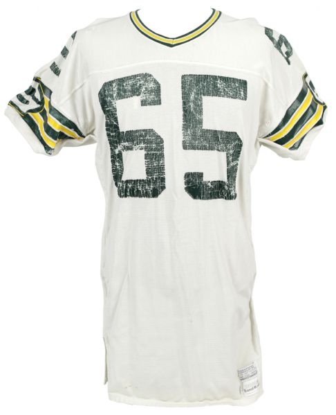 1984-85 Ron Hallstrom Green Bay Packers Game Worn Durene Jersey w/Repairs (Scott Waters/MEARS LOA) 