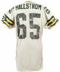 1984-85 Ron Hallstrom Green Bay Packers Game Worn Durene Jersey w/Repairs (Scott Waters/MEARS LOA) 