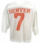 1980s John Elway Denver Broncos Signed Practice Jersey - PSA/DNA Sticker & LOA From Original Owner