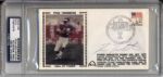 1985-89 Joe Namath O.J. Simpson Terry Bradshaw Fran Tarkenton Signed First Day Covers PSA/DNA Slabbed - Lot of 4