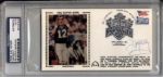 1985-89 Jim McMahon Doug Williams Phil Simms Jim Kelly Signed First Day Covers PSA/DNA Slabbed - Lot of 4