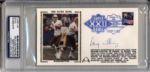 1985-89 Jim McMahon Doug Williams Phil Simms Jim Kelly Signed First Day Covers PSA/DNA Slabbed - Lot of 4