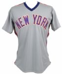 1990 Rob Dromerhauser New York Mets Game Worn Jersey Bullpen Catcher - MEARS Auction LOA 