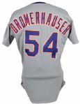 1990 Rob Dromerhauser New York Mets Game Worn Jersey Bullpen Catcher - MEARS Auction LOA 
