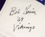 1969 Bob Grim Minnesota Vikings Game Worn Signed Jersey 2/NFL 50 Seasons Patch - MEARS LOA 