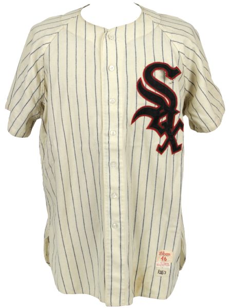 1957 Jim McDonald Chicago White Sox Game Worn Home Jersey (MEARS LOA)