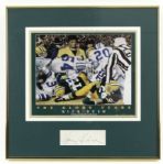 1960s Vince Lombardi Green Bay Packers Signed Cut Display - JSA Sticker & Full Letter