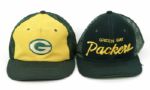 1980s-90s Green Bay Packers Game Worn Sideline Cap - Lot of 13 Incl. Coach Buddy Geiss Cap 