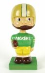1960 Green Bay Packers Wood Base Nodder Bobble Head 