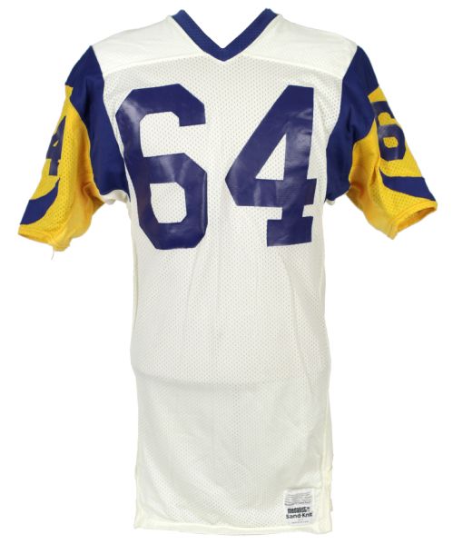 1983 Joe Shearin #64 Los Angeles Rams Game Worn Road Jersey w/ 1 Team Repair (MEARS LOA)