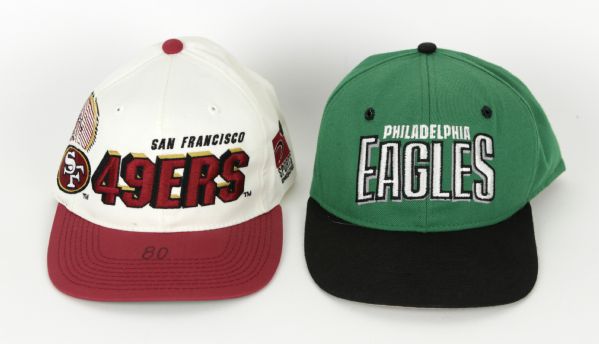 1980s-90s NFL Game Worn Sideline Cap Collection - Lot of 20 Incl. Jerry Rice Steve Tasker Scott Zolak  Randall Cunningham (Scott Waters/MEARS LOA) 