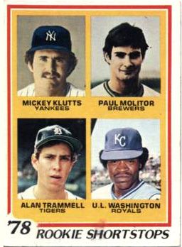 1978 Topps Paul Molitor Alan Trammell Rookie Card - Lot of 3