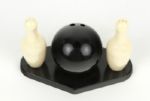 1950s-60s Ten Pin Bowling Salt Pepper & Sugar Set in Original Box 